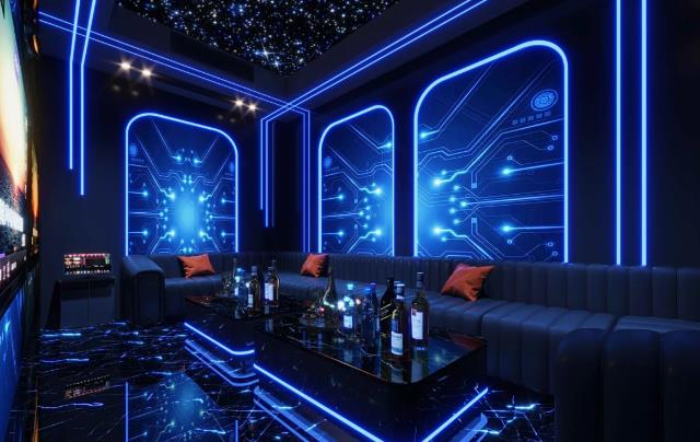 重慶藍(lán)色風(fēng)KTV包間裝修設(shè)計效果圖費(fèi)用預(yù)算